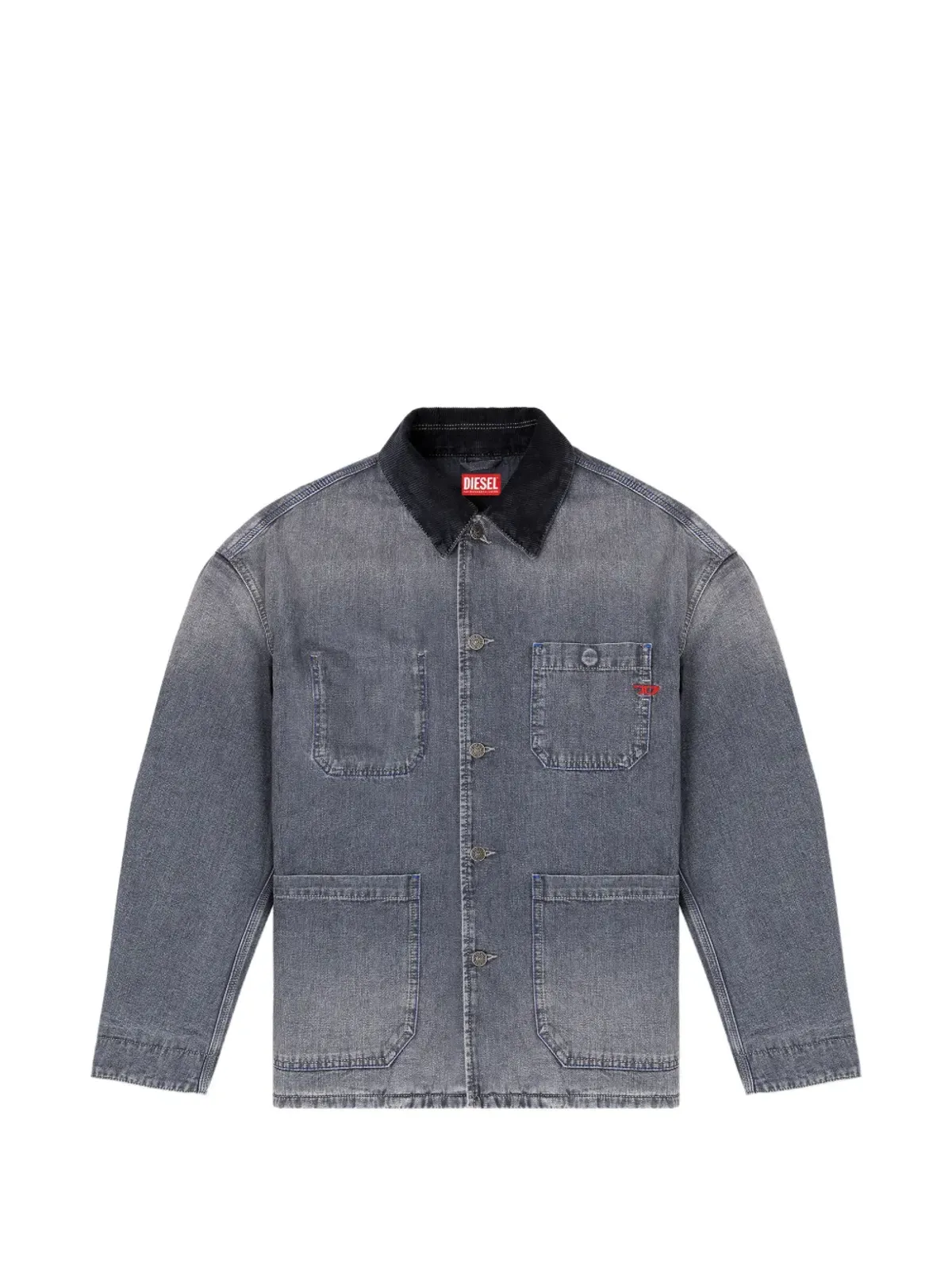 Diesel D-Stack-U-L パッチポケット デニムジャケット - 画像1