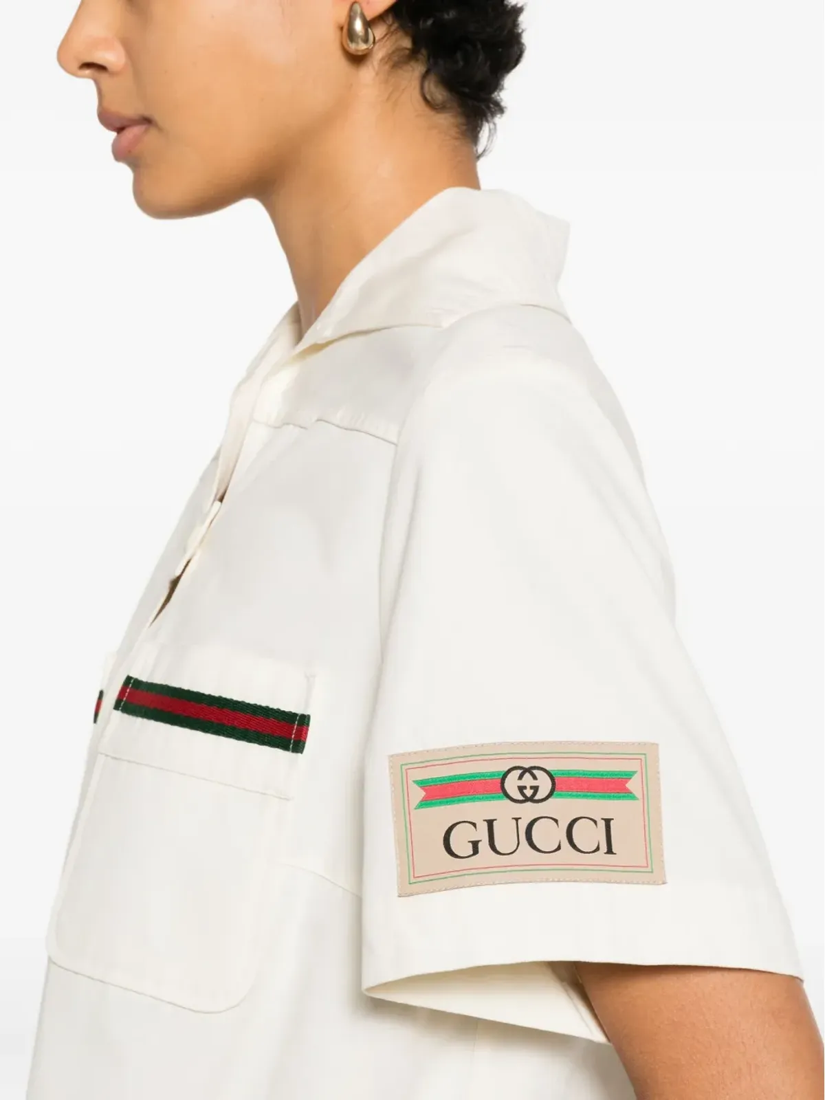 Gucci Pre-Owned ミニドレス ロゴパッチ - 画像5