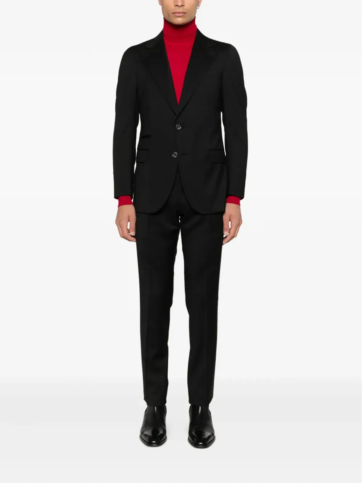 Bagnoli Sartoria Napoli ピークドラペル・シングルブレストスーツ - 画像2