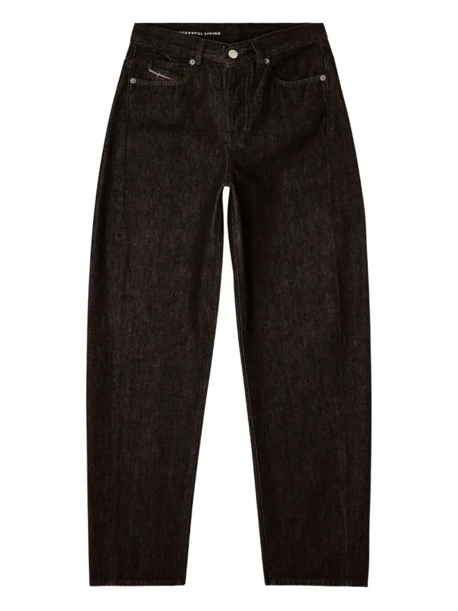Diesel Diesel 1974 d-ellz relaxed wide-leg jeans - Blackの商品画像