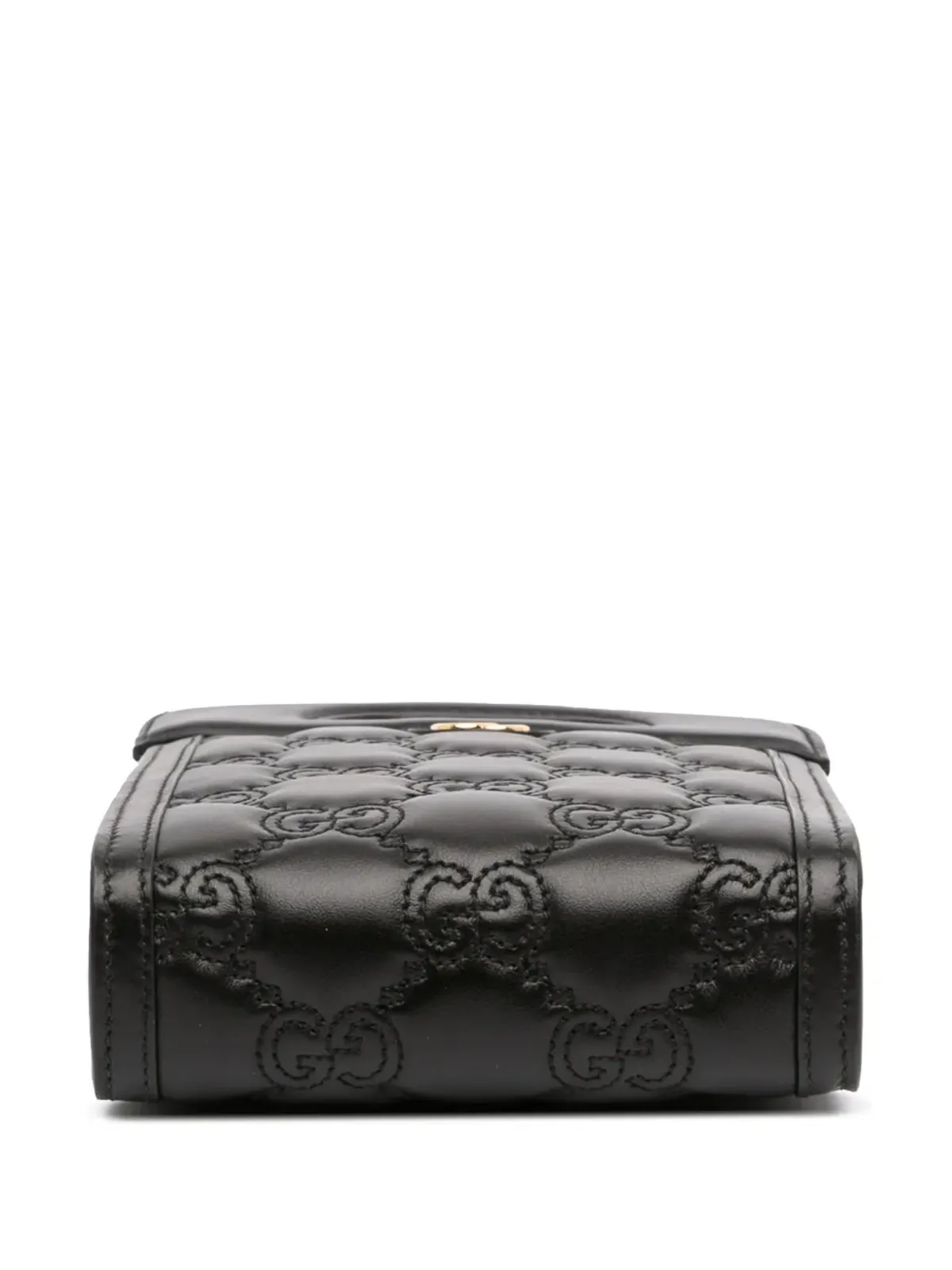 Gucci ビンテージ 2016-2025 ミニ GG マテルラス レザー カットアウト ハンドル サッチェル - ブラック - 画像4
