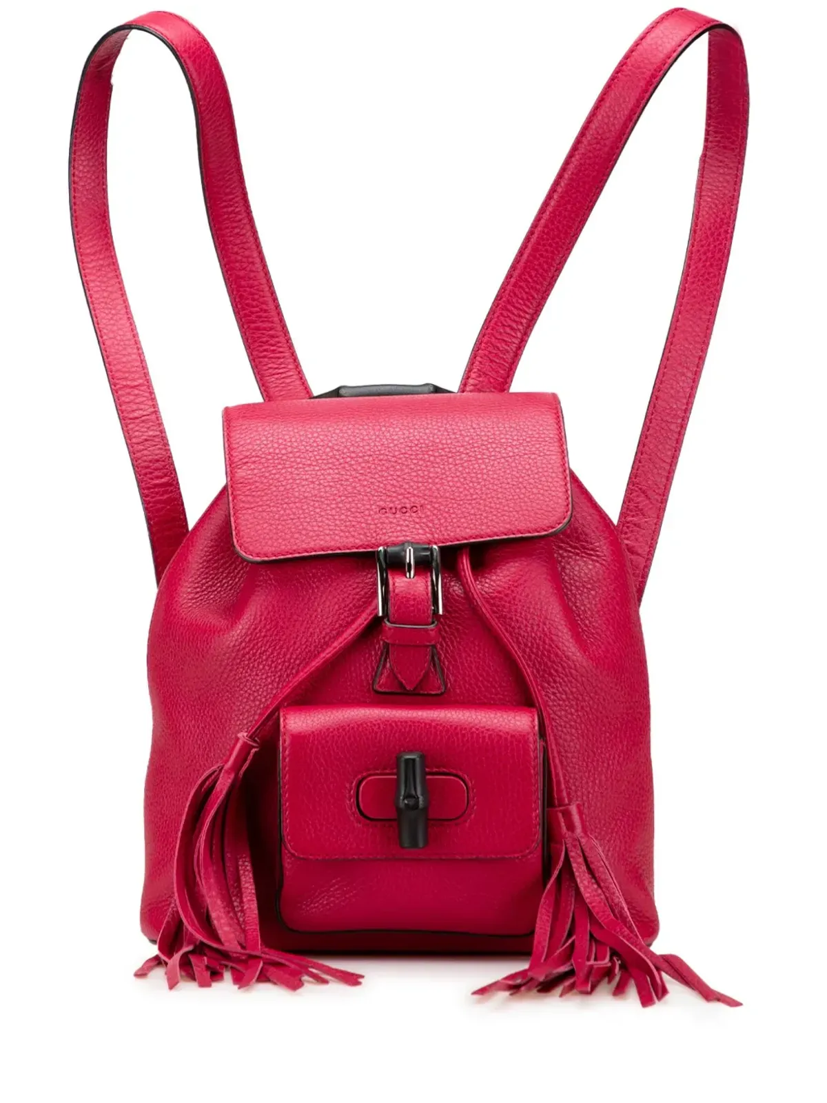 Gucci ビンテージ レザー バンブー デイリーバックパック - 画像1