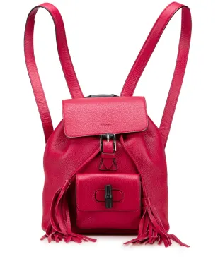 Gucci ビンテージ レザー バンブー デイリーバックパック - サムネイル1