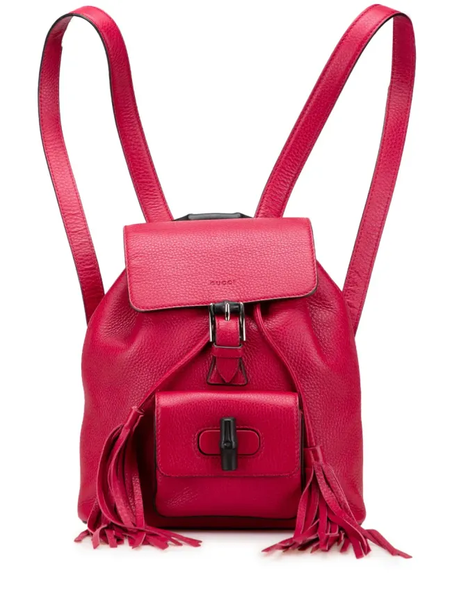 Gucci Pre-Owned Gucci ビンテージ レザー バンブー デイリーバックパックの商品画像