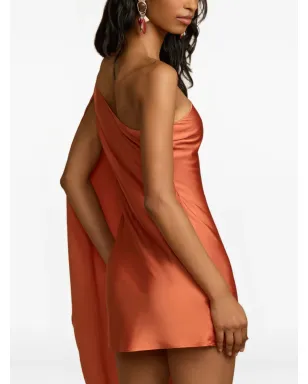 ARCINA ORI Cyra アシンメトリック・ワンショルダー・ミニドレス - オレンジ - サムネイル5