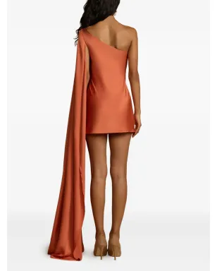 ARCINA ORI Cyra アシンメトリック・ワンショルダー・ミニドレス - オレンジ - サムネイル4