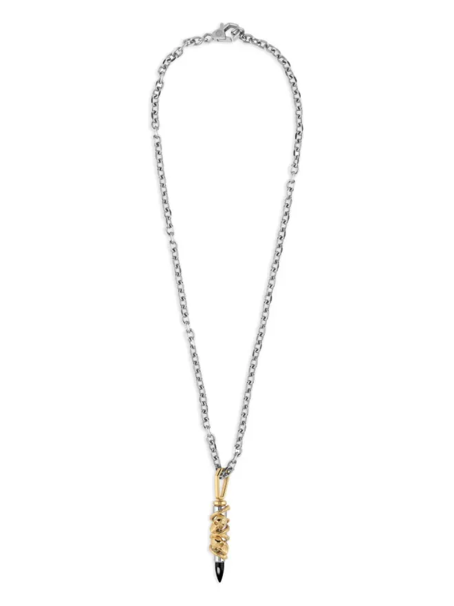 Philipp Plein Philipp Plein バレットペンダントネックレス - シルバーの商品画像