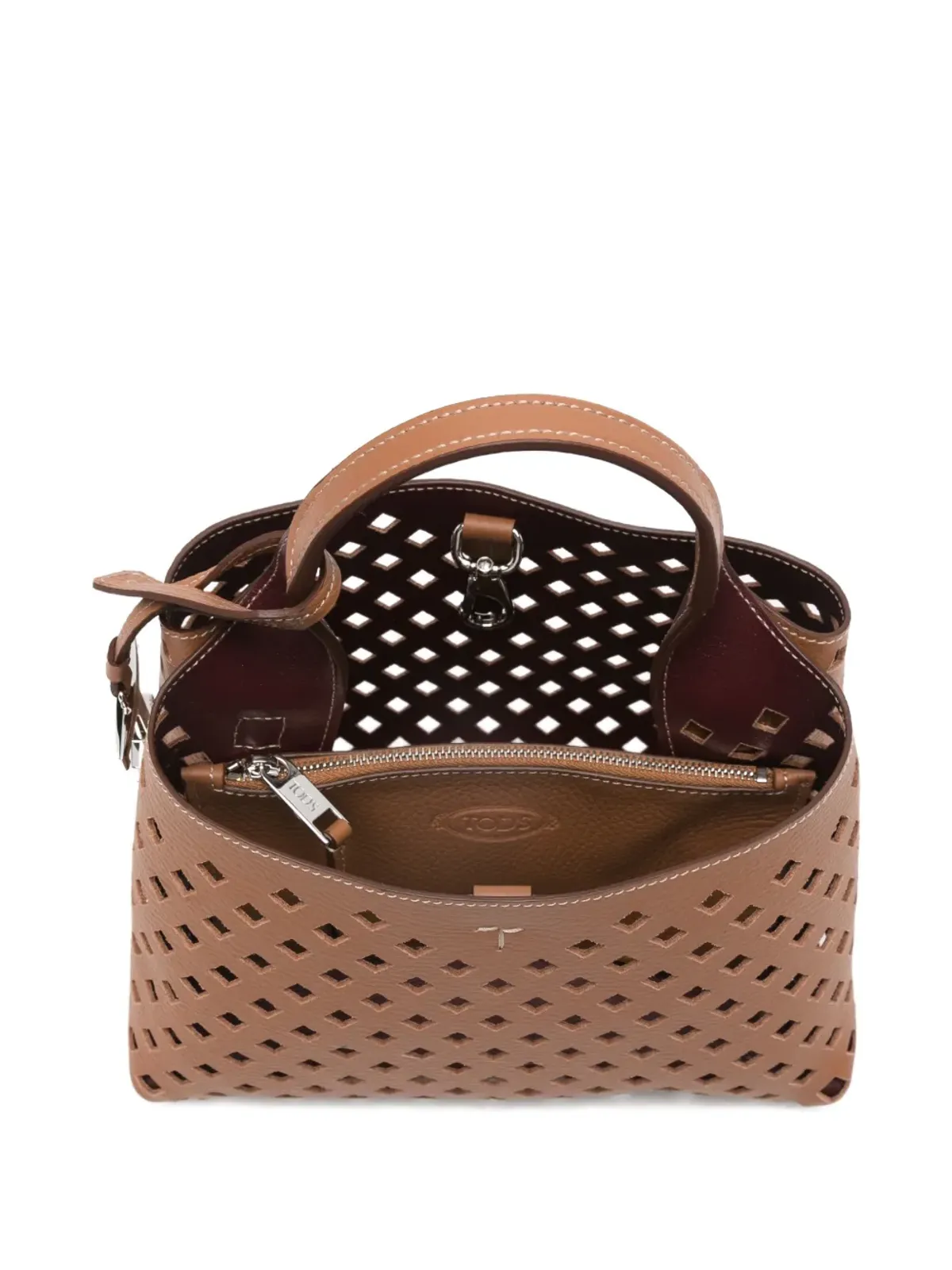 Tod's ハンギングT パンチング トートバッグ - 画像5