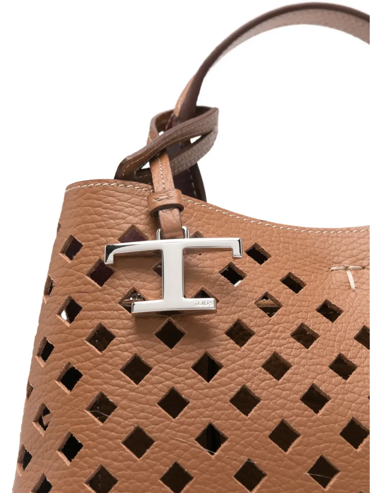 Tod's ハンギングT パンチング トートバッグ - 画像4