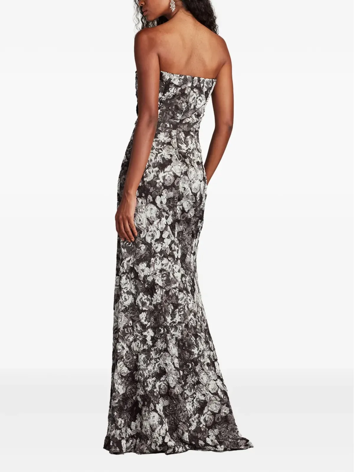 Tadashi Shoji Carnie 花柄プリント ストラップレス ドレス - 画像3