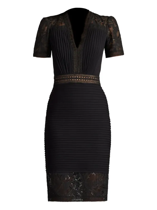 Tadashi Shoji Tadashi Shoji ブローネ レースプリーツドレスの商品画像