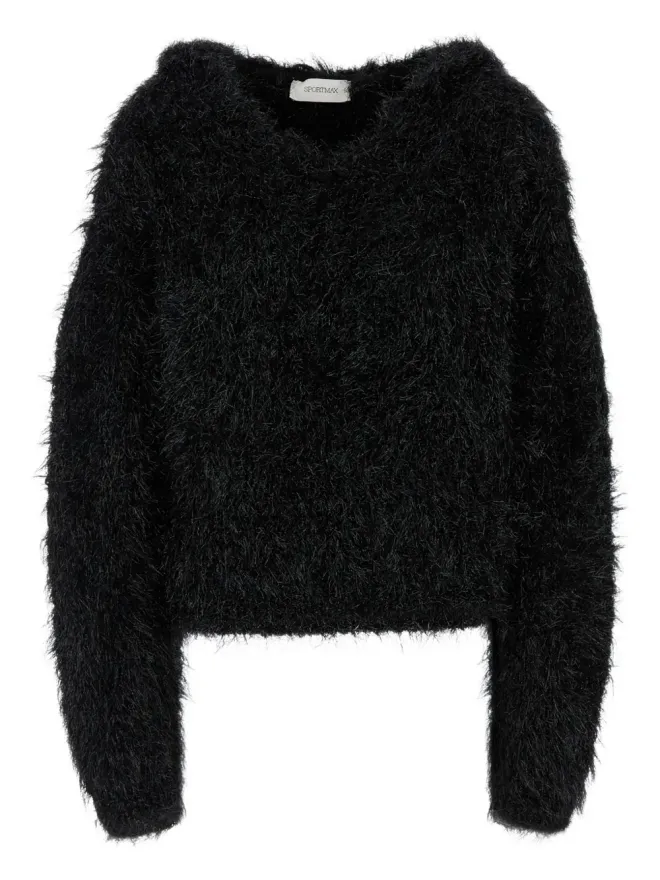 Sportmax Sportmax 長袖Vネックセーター - ブラックの商品画像
