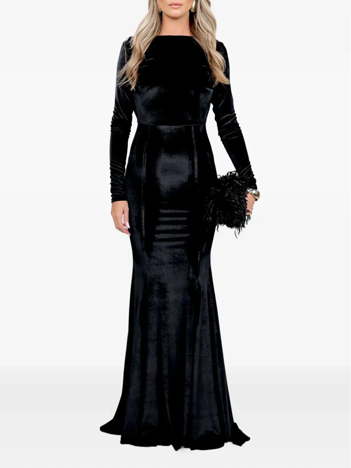 ROSERRY New York long-sleeve maxi dress - Black - 画像2