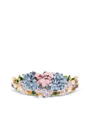 Dolce & Gabbana 花モチーフのヘッドバンド - Blue - サムネイル1