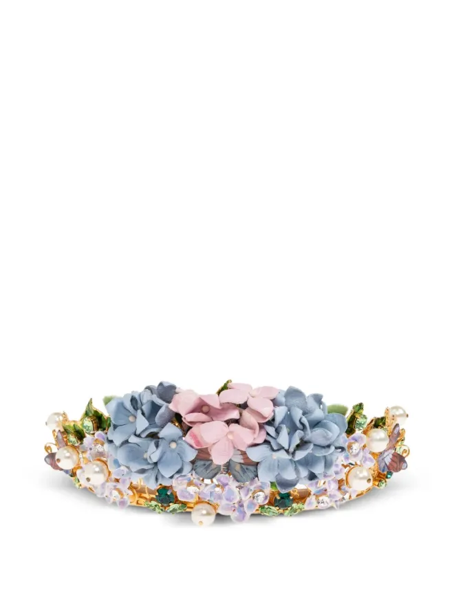 Dolce & Gabbana Dolce & Gabbana 花モチーフのヘッドバンド - Blueの商品画像