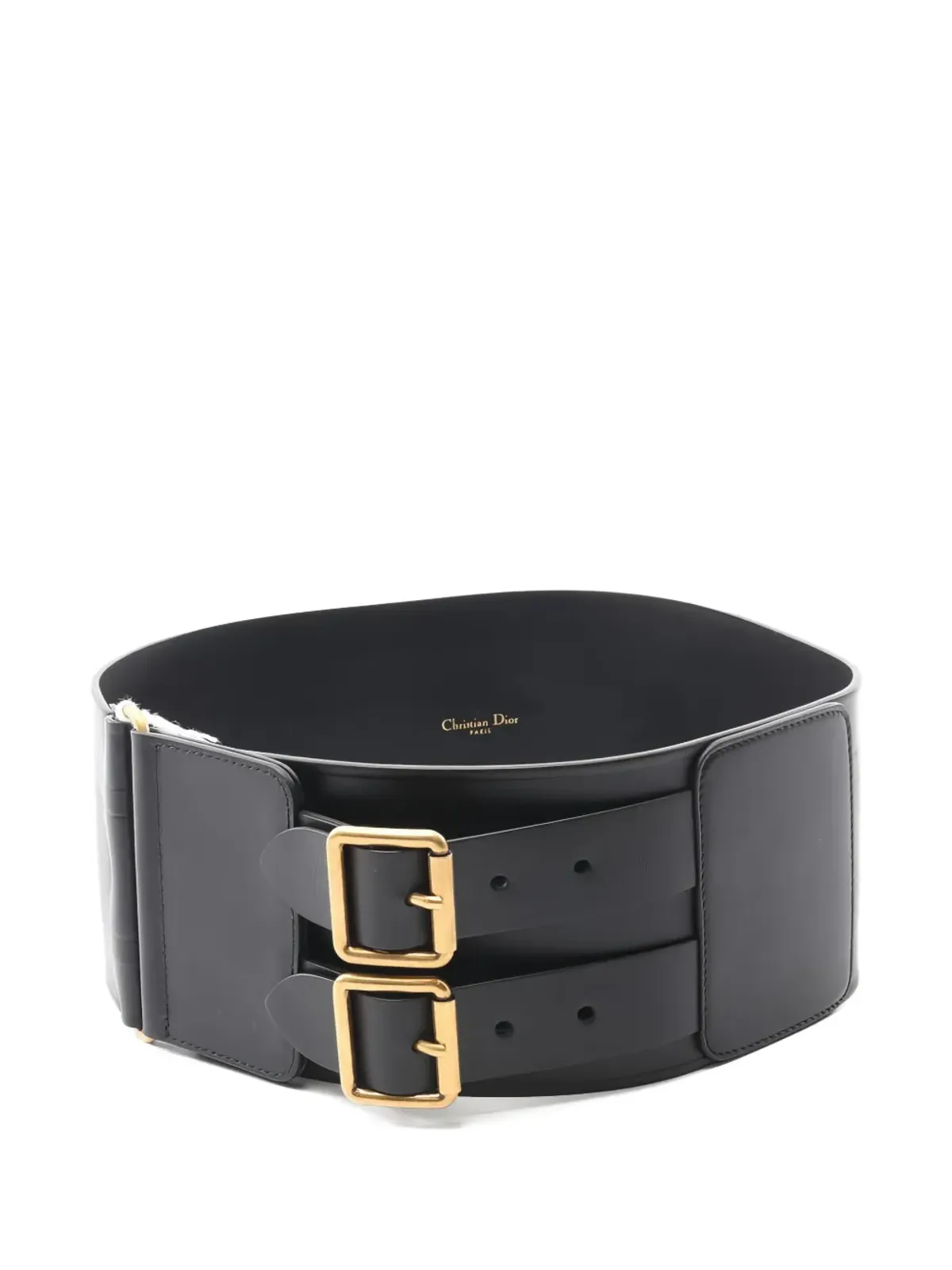 Christian Dior ビンテージ 2020年代 ダブルバックル レザー ウエストベルト - 画像1