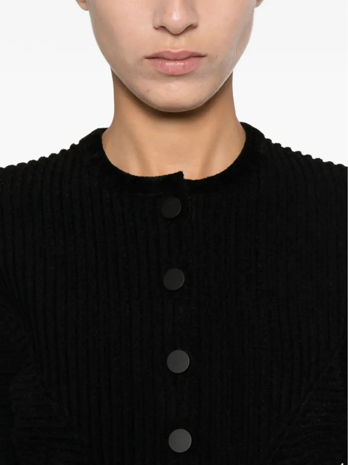 Emporio Armani ボタン留めテクスチャードジャケット - ブラック - 画像5