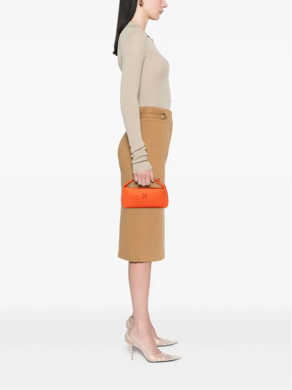 Hermès Pre-Owned 2020-2025 小型キャンバス Bride A Brac Case バニティバッグ オレンジ - 画像2