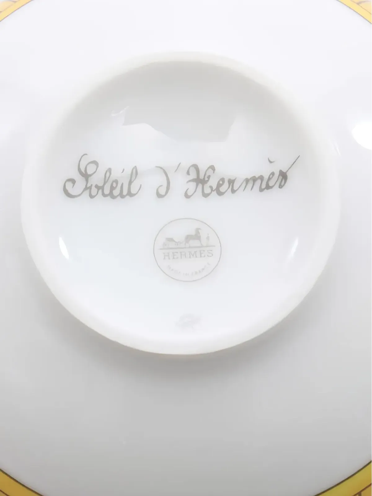 Hermès ビンテージ 2020年代 Soleil D'Hermès テーブルウェア ボウル イエロー - 画像4