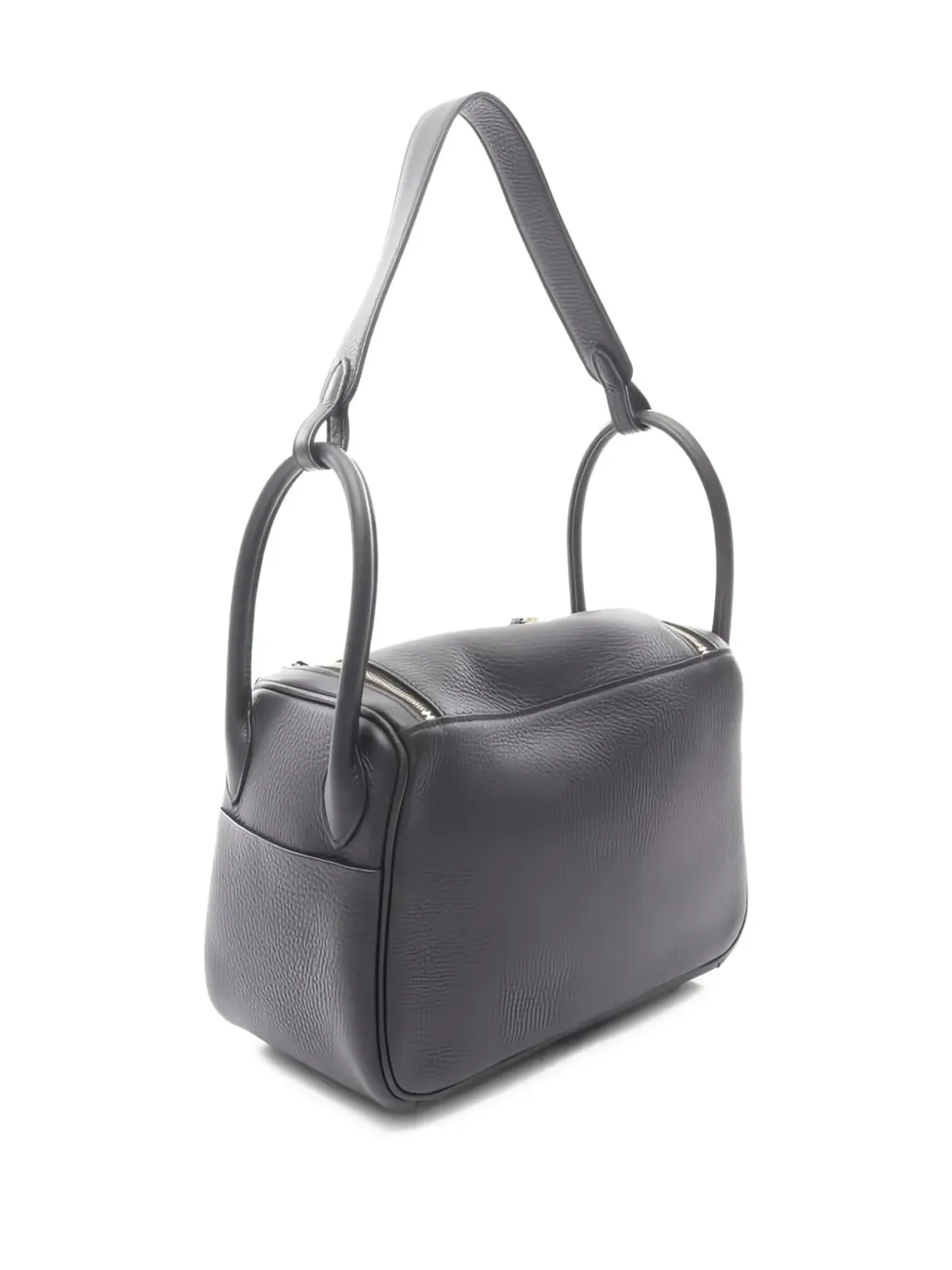 ビンテージ Hermès Lindy 26 レザー ショルダーバッグ - ブラック - 画像2