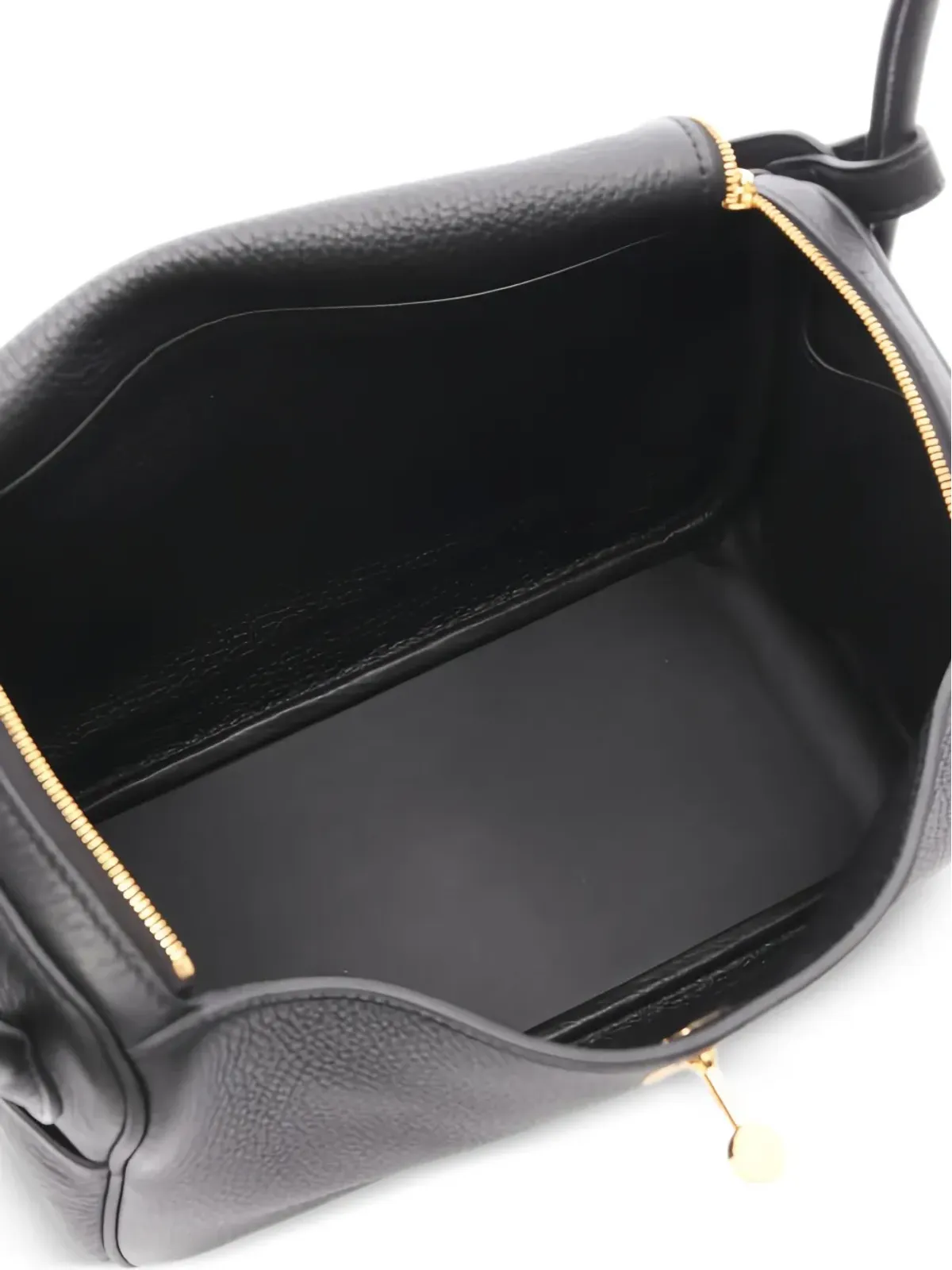 ビンテージ Hermès Lindy 26 レザー ショルダーバッグ - ブラック - 画像4