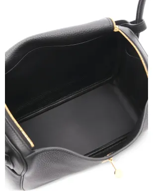 ビンテージ Hermès Lindy 26 レザー ショルダーバッグ - ブラック - サムネイル4