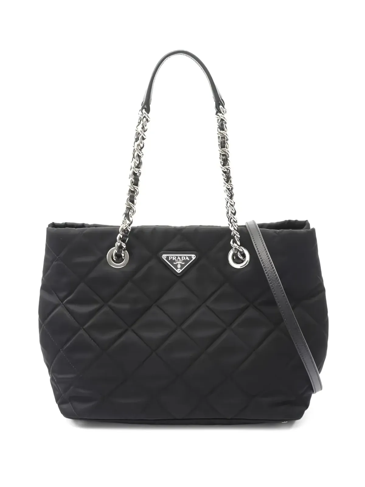 ビンテージ Prada キルティング チェーン トートバッグ - 画像1