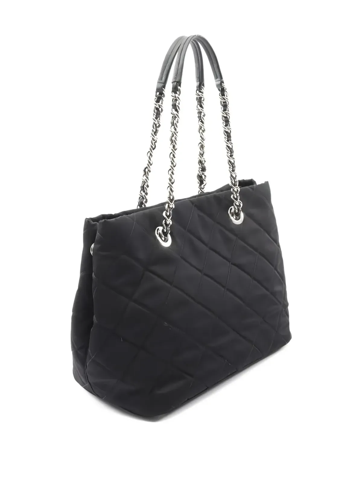 ビンテージ Prada キルティング チェーン トートバッグ - 画像2