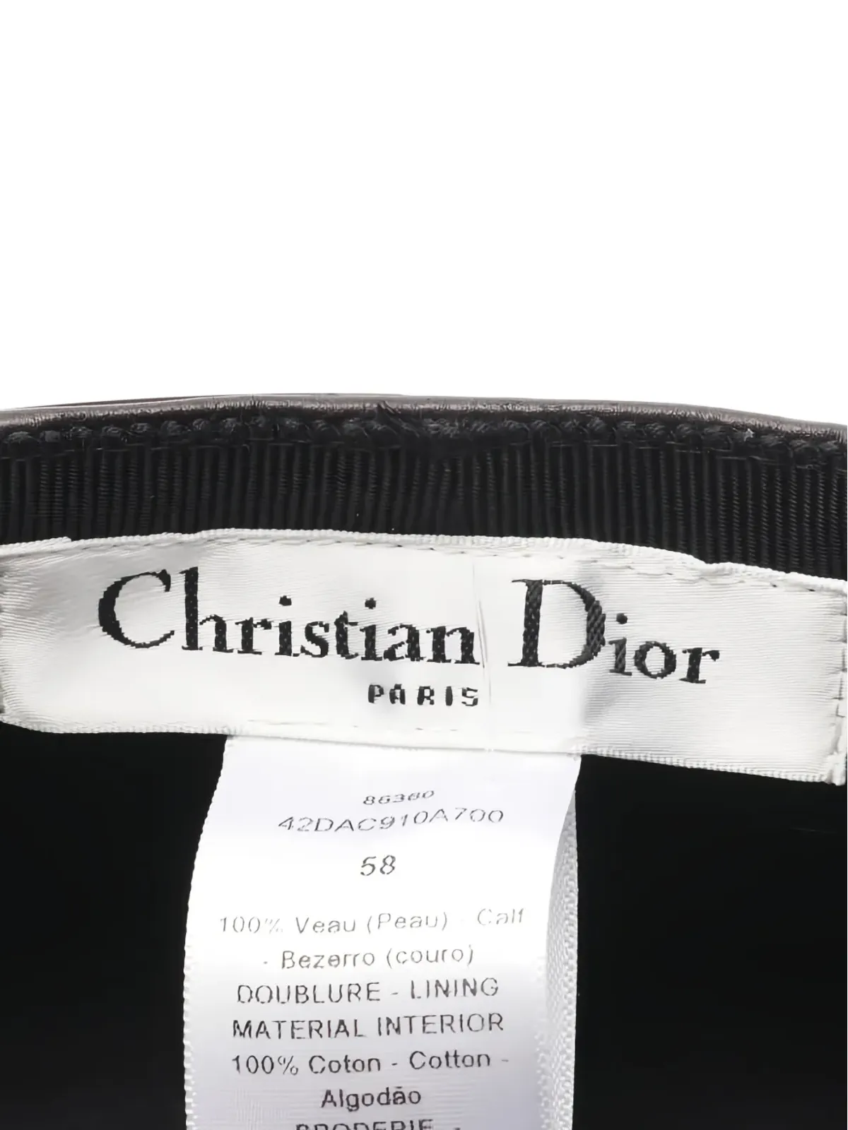 Christian Dior ビンテージ 2020年代 レザー ベレー帽 ブラック - 画像5