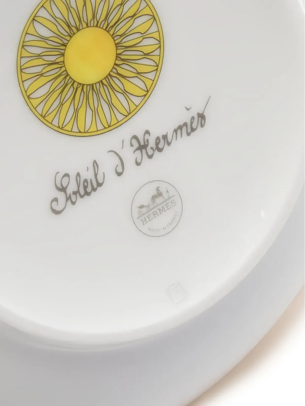Hermès ビンテージ Soleil d'Hermès ボウル イエロー - 画像4