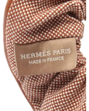 Hermès ビンテージ 2010年代 レザー・トリムのシュシュ ブラウン - サムネイル3