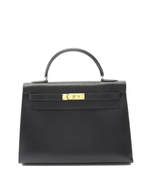 Hermès ビンテージ Kelly バッグ ブラック - サムネイル1