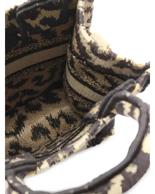 Christian Dior ビンテージ 2010年代 ブックトート レオパード柄キャンバス ミニバッグ - ニュートラルカラー - サムネイル5