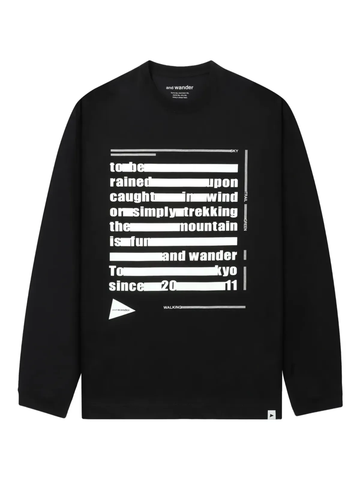and Wander ロングスリーブ グラフィック スウェットシャツ - 画像1
