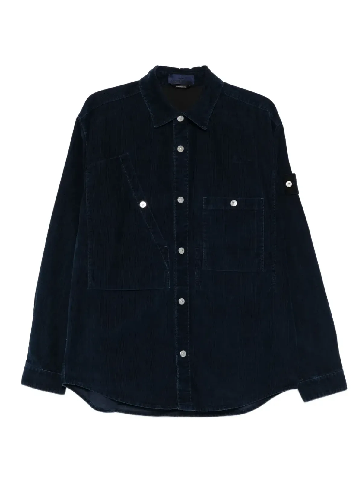 Stone Island コンパスバッジ コーデュロイ シャツ - ブルー - 画像1