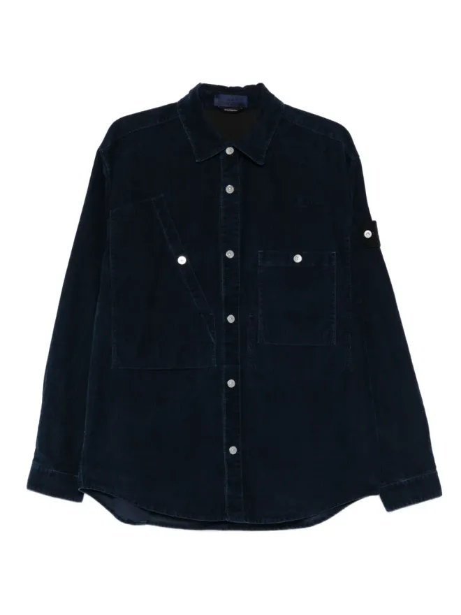 Stone Island Stone Island コンパスバッジ コーデュロイ シャツ - ブルーの商品画像