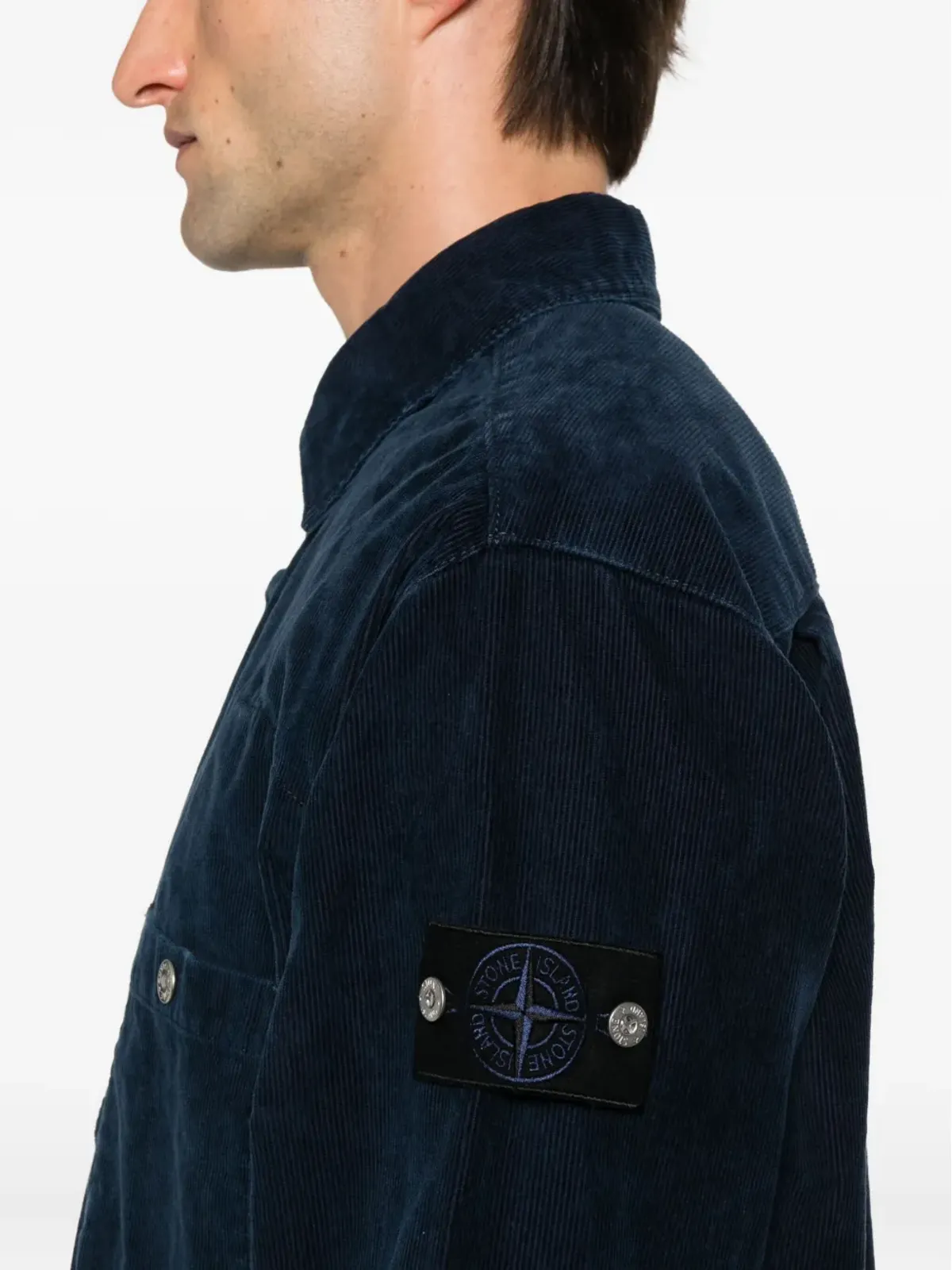Stone Island コンパスバッジ コーデュロイ シャツ - ブルー - 画像5