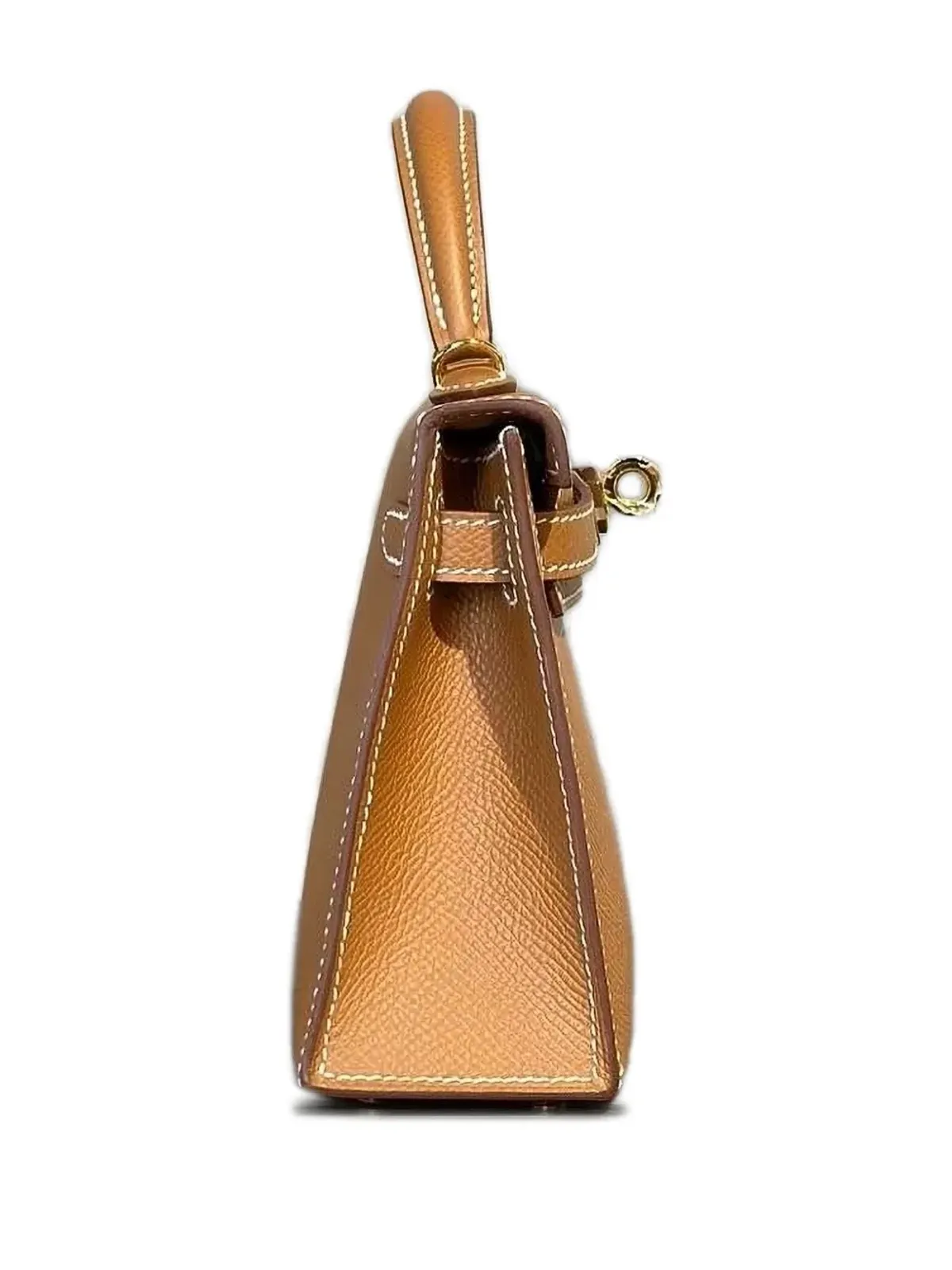 Hermès ビンテージ 2025年 ゴールドのミニ ケリー セリエ 20 エプソム ゴールド金具 ハンドバッグ ブラウン - 画像4
