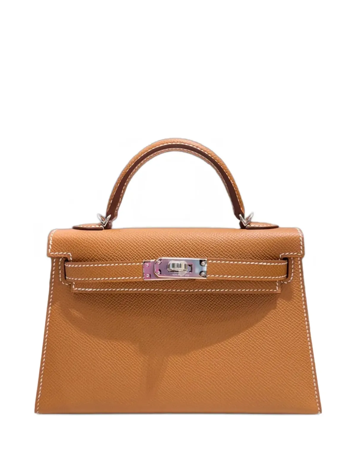 Hermès ビンテージ ミニ Kelly Sellier 20 エプソム レザー パラジウム金具 ハンドバッグ - 画像3