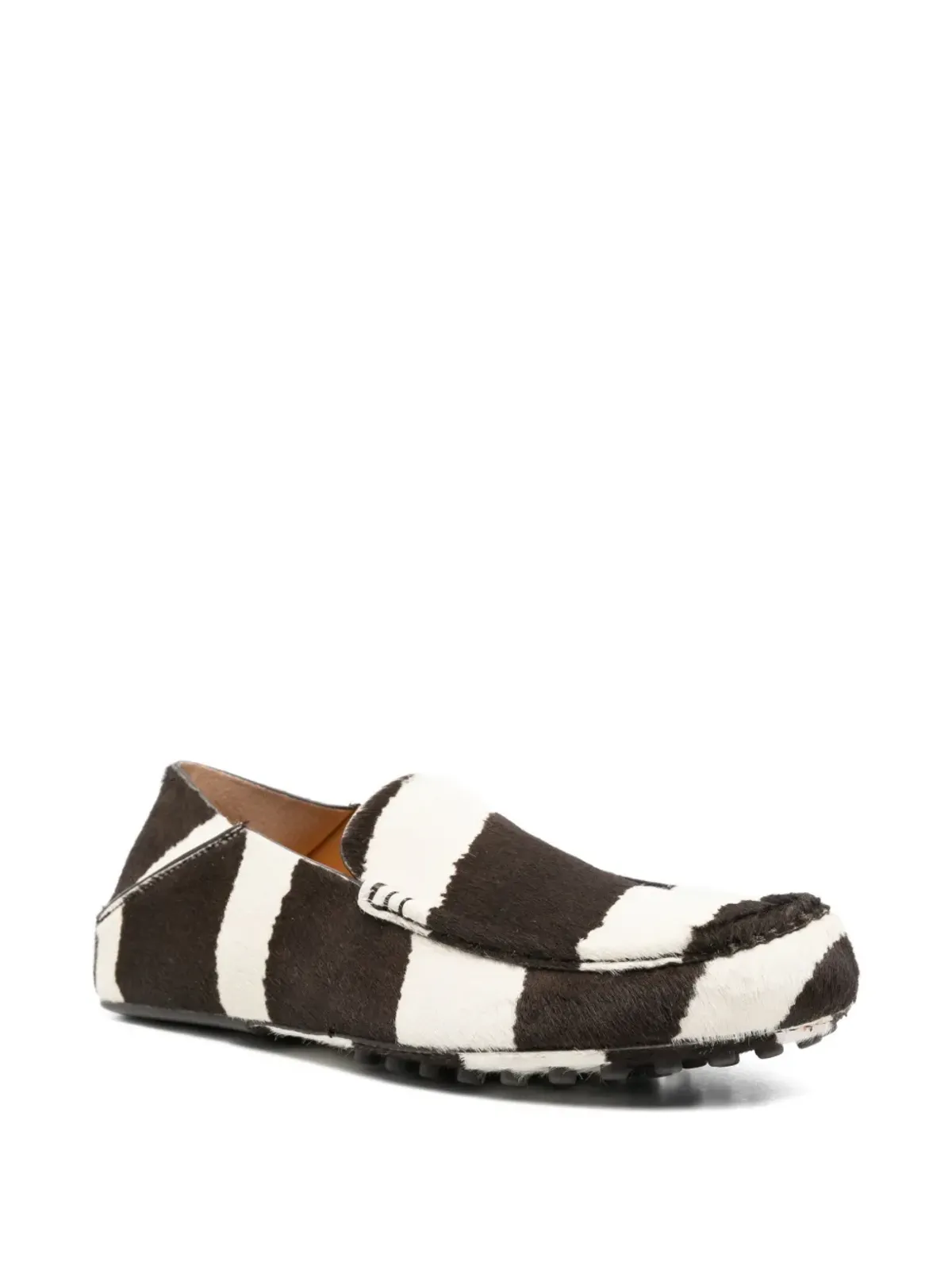 Tod's ストライプ柄ローファー ブラウン - 画像2