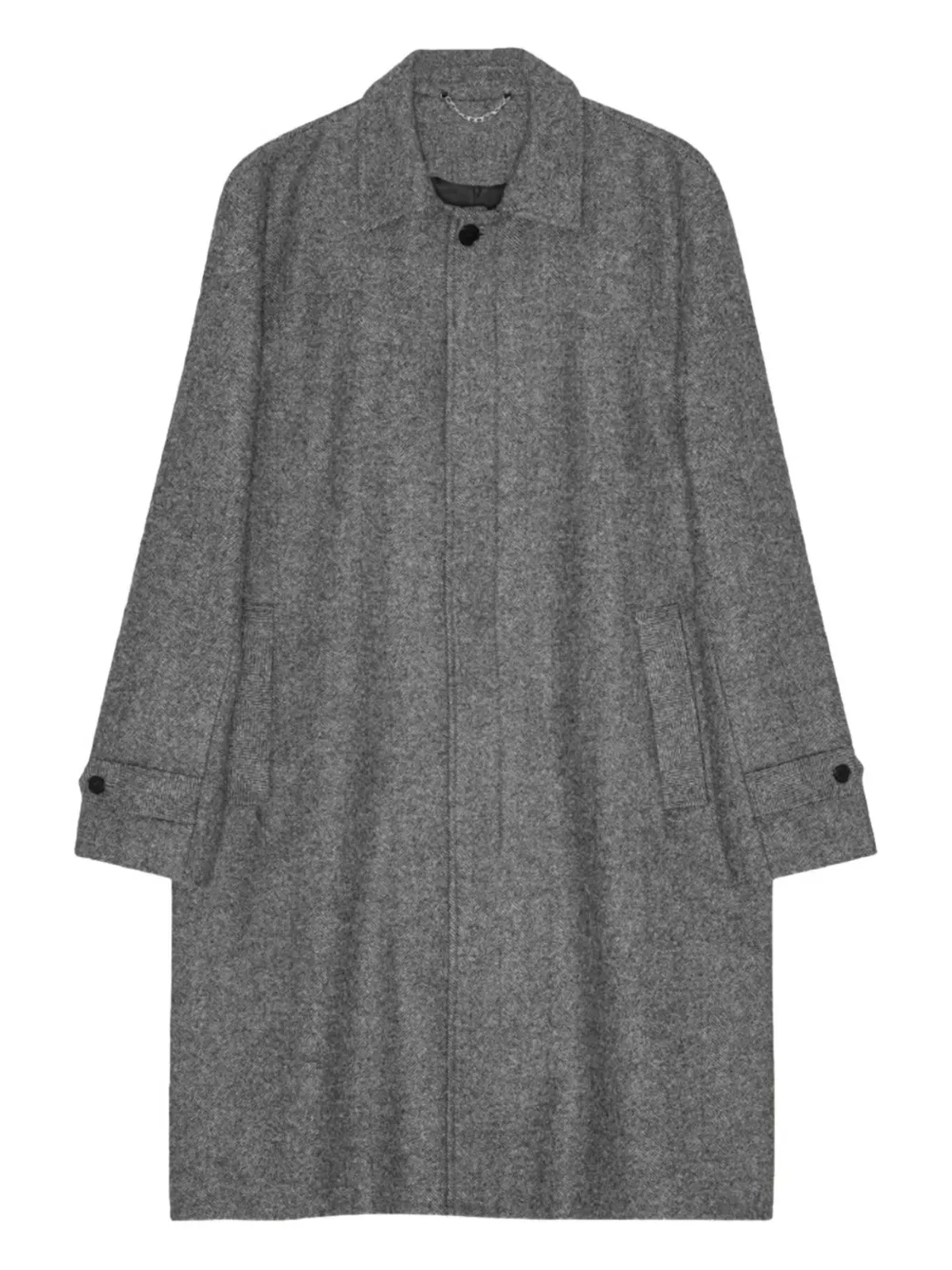 Palmes バージンウール シングルブレストコート - グレー - 画像1