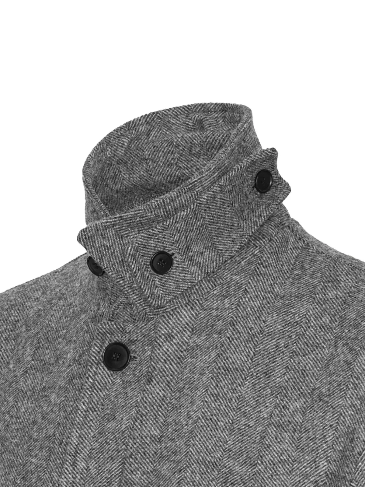 Palmes バージンウール シングルブレストコート - グレー - 画像5