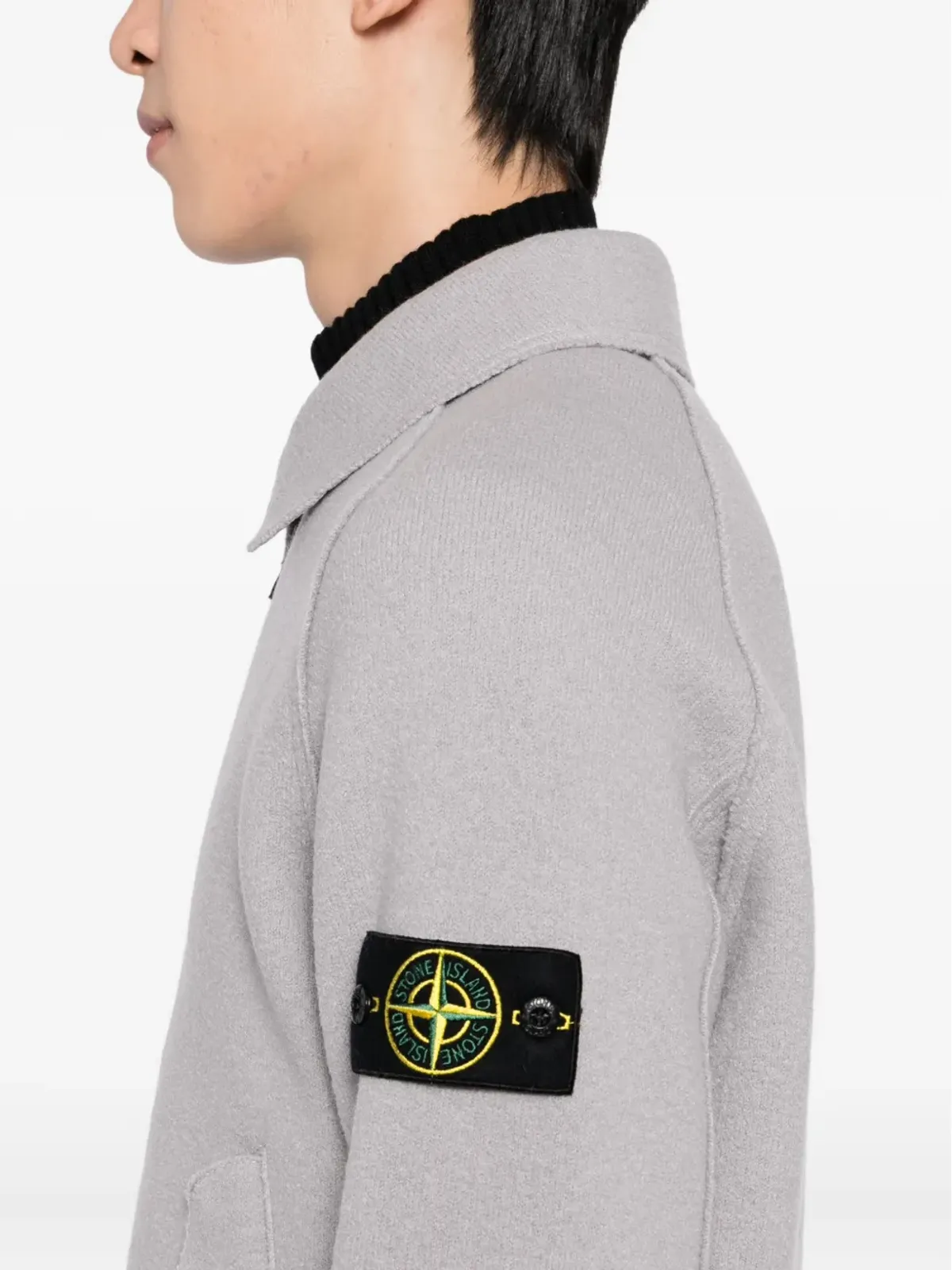Stone Island フェルテッドウールジャケット グレー - 画像5