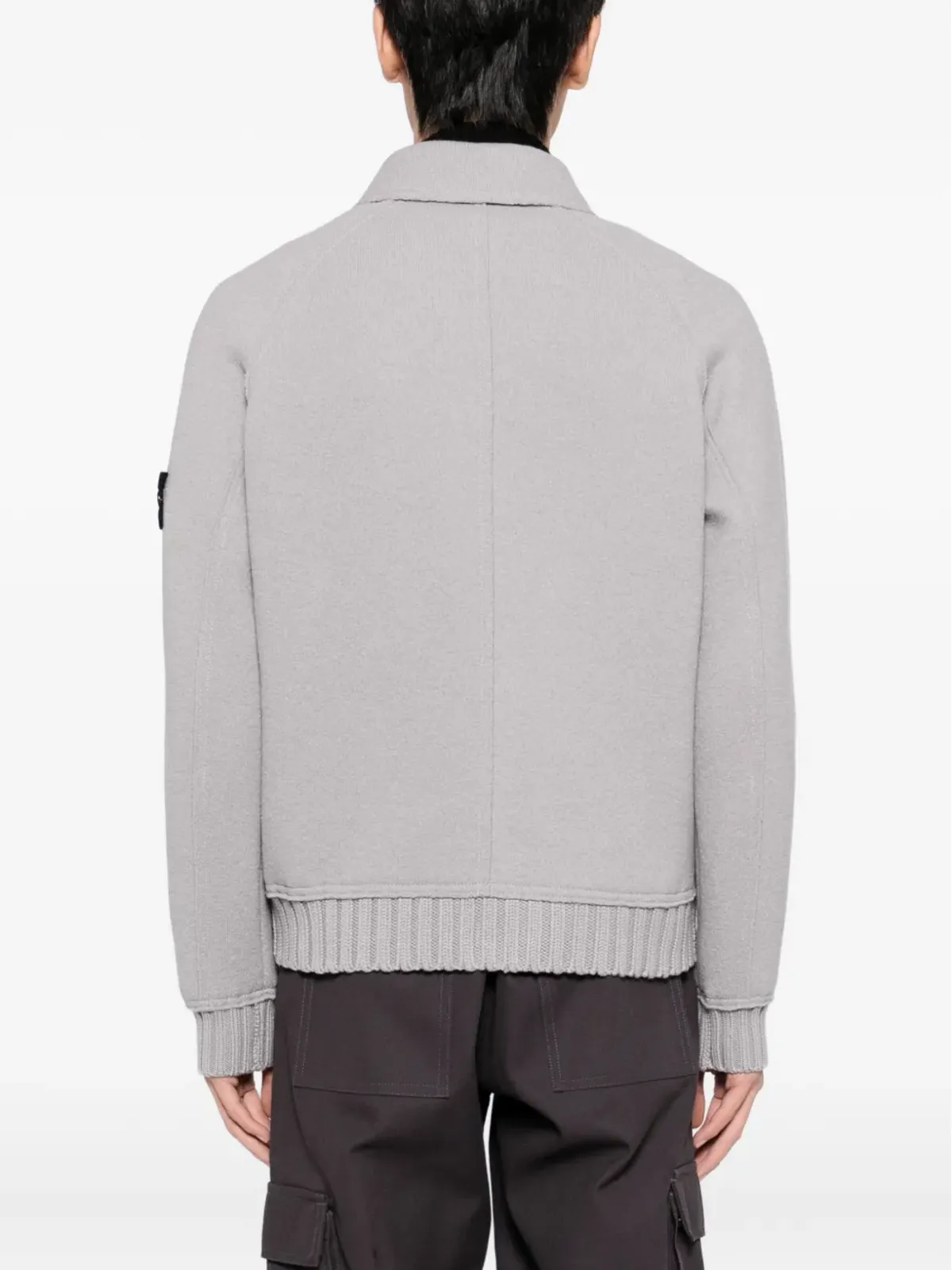 Stone Island フェルテッドウールジャケット グレー - 画像4