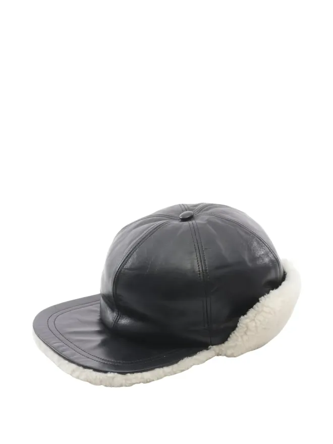 Christian Dior Pre-Owned Christian Dior ビンテージ イヤーマフ ラムレザーキャップの商品画像