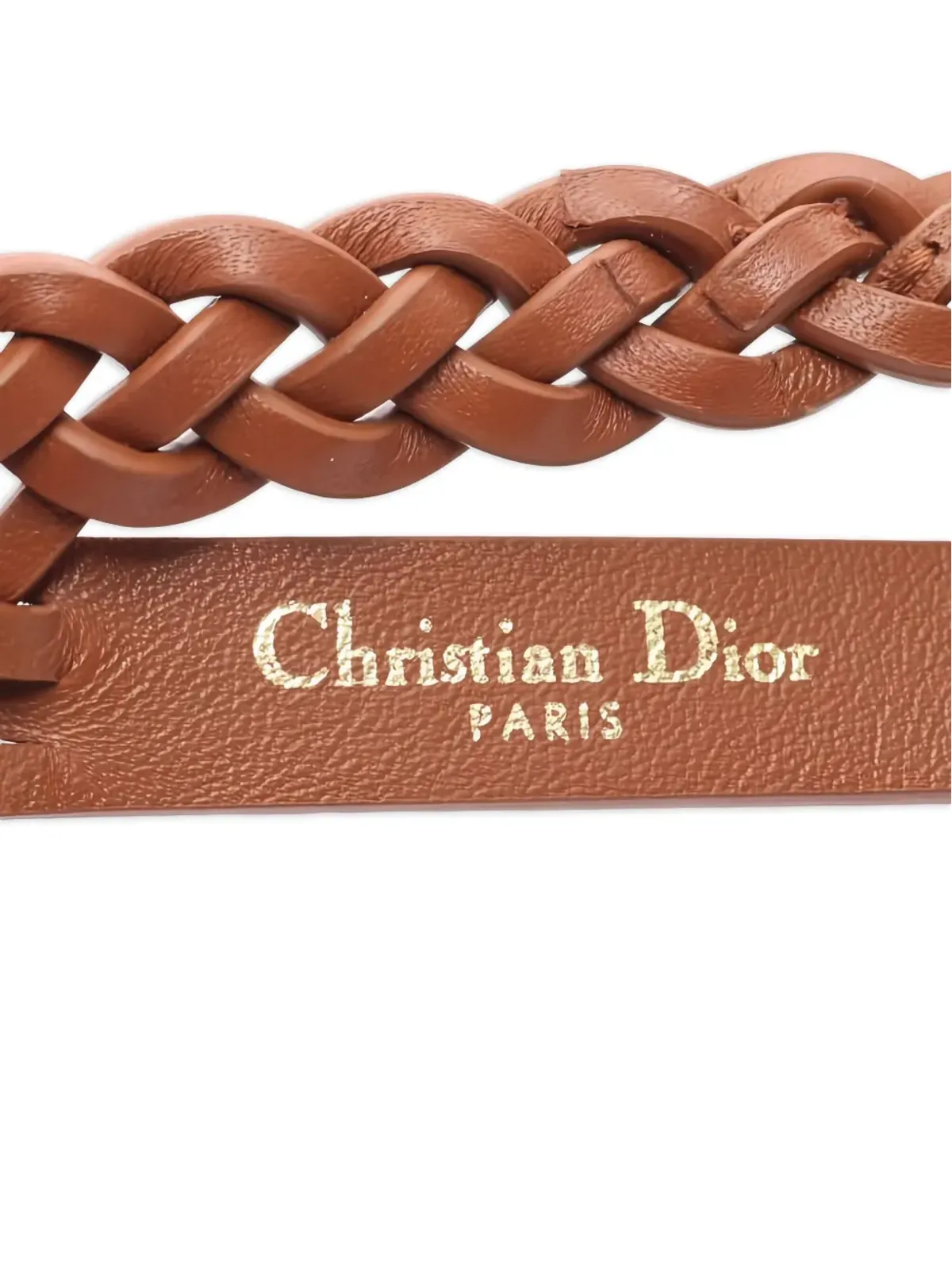 Christian Dior ビンテージ CD ロゴ レザー ダブルベルト - ブラウン - 画像4