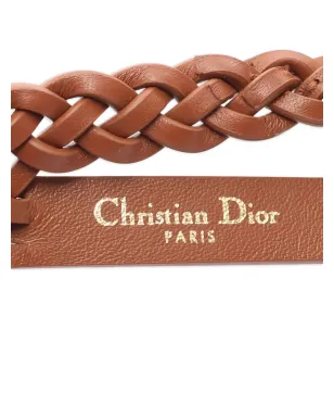 Christian Dior ビンテージ CD ロゴ レザー ダブルベルト - ブラウン - サムネイル4