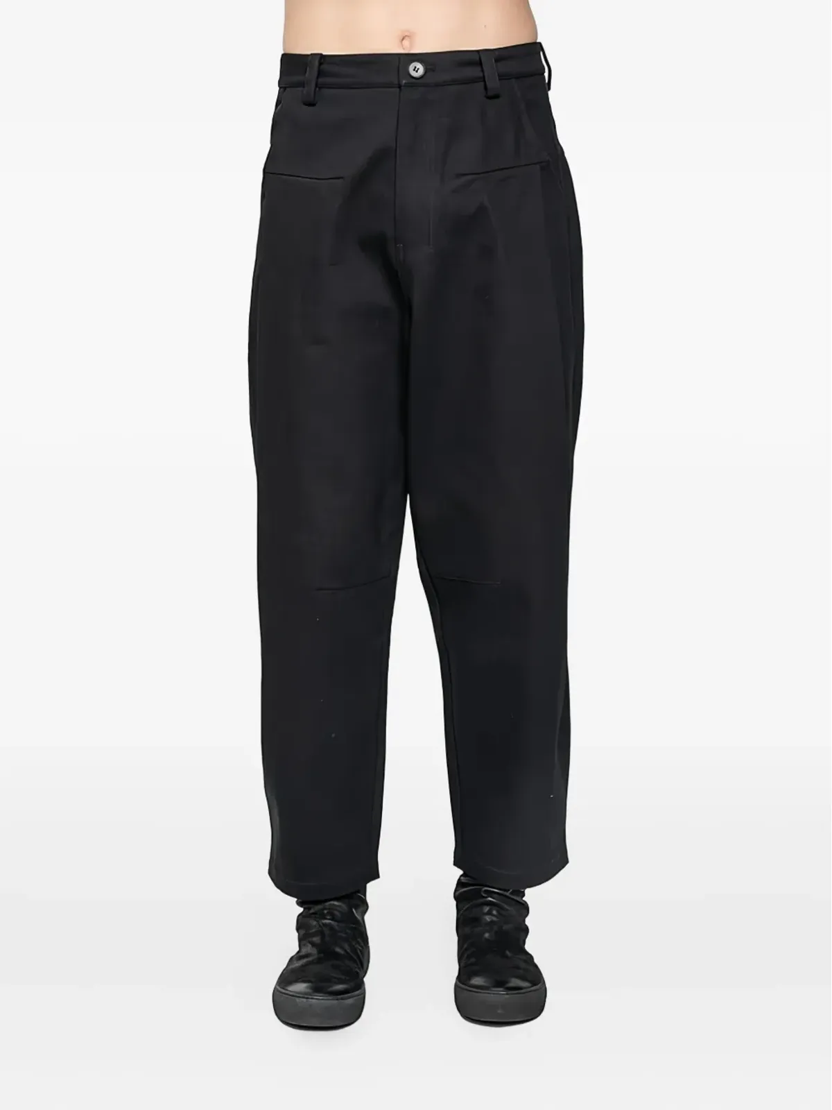 Joe Chia Windu belt-loop trousers - Black - 画像1