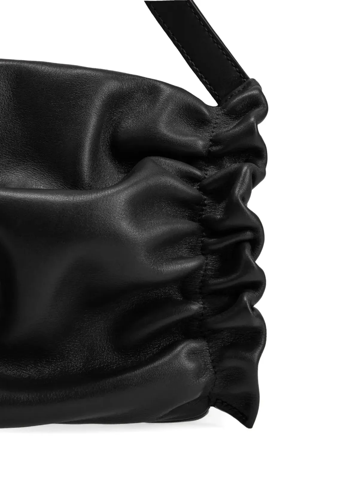 Repetto 小型オペラ・ルーシュ・カーフレザー・ショルダーバッグ - 画像5