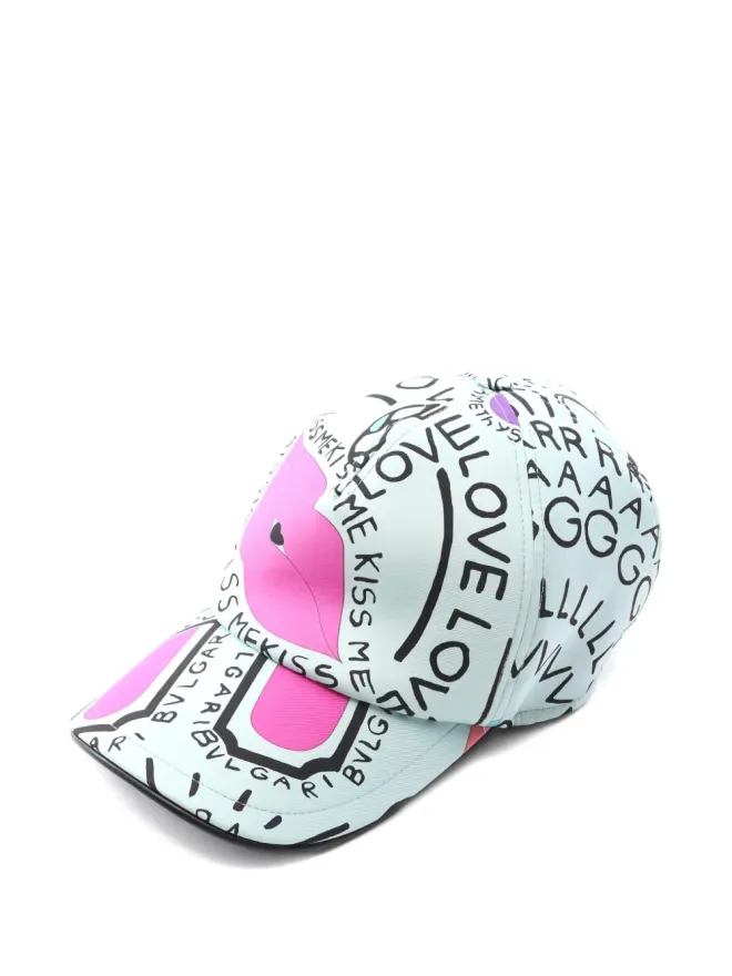 Bvlgari Pre-Owned Bvlgari Pre-Owned オノマトペプリント シルクキャップの商品画像